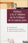 Préface à la 2e édition de la Critique de la raison pure