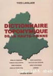 Dictionnaire toponymique de la Haute-Vienne